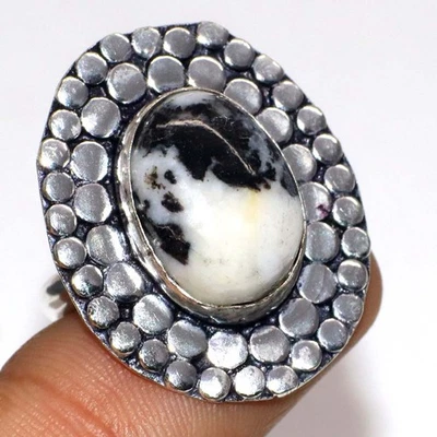 Anillo enchapado en plata 925 turquesa búfalo blanco EE. UU. 10 joyas de regalo GW Foto 1 de 3