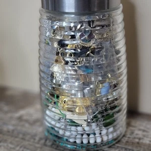 LARGE MYSTERY JEWELRY JAR Vintage Signed .925 Silver Gold Plated No Junk 5+ lbs - Picture 1 of 14