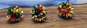 Adornos Vintage Navidad Atómicos Pom Foil - Multicolor MCM 3" Diam. Usado en excelente estado - Imagen 1 de 8