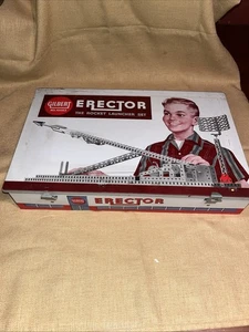 Gilbert Rocket Launcher Erector Set No 10053 Metal Motor Works 1958 Vintage. - Picture 1 of 13