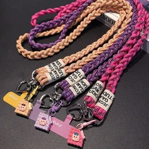 Colorful Braided Phone Lanyard Shoulder Strap Phone Charm Accessories - Photo 1 sur 16