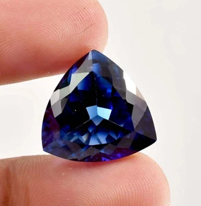 4,11 ct Ceylon natürlicher blauer Saphir Trillionenschliff loser Edelstein - Bild 1 von 6