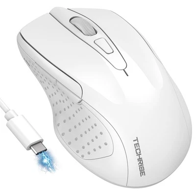 Souris Bluetooth RechargeableBT5.0/3.0 et 2.4GSouris sans Fil USB 4800 DPI So... - Photo 1/4