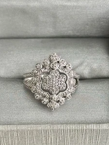 Anillo de cóctel cascada de diamantes de colección Kay Jewelers 0,34 quilates de plata de ley 925 talla 8 - Imagen 1 de 1