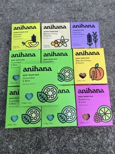 Lot of ANIHANA Body Wash Bars - Cucumber 2.8 oz/ Soap Vanilla Lemon Peach - Picture 1 of 9
