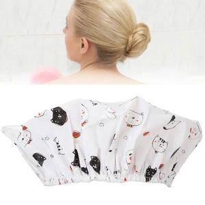 Shower Hat Cute Cartoon Pattern Waterproof Elastic Bathing Hair Hat For Beau NEW - Picture 1 of 12