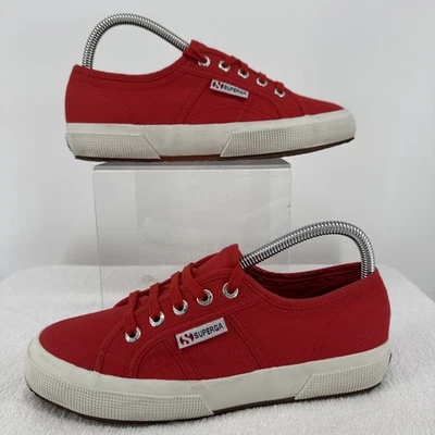 Superga 2750 Cotu Classic Sneaker Unisex M 6 W 7.5 Red White Lace Up Low Top - Image 1 of 4