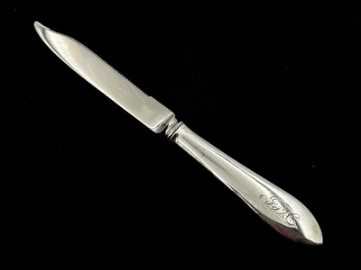 Tiffany Faneuil 925 Silver/Steel 7-3/8" Hollow Handle Serrated Fruit Knife; Mono - Image 1 of 4