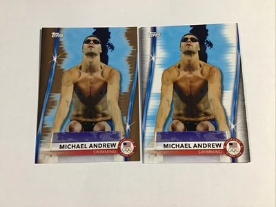 Michael Andrew 2020 Topps U.S. OLYMPIC TEAM Bronze Parallel USA Swimming 2021 - Image 1 of 2