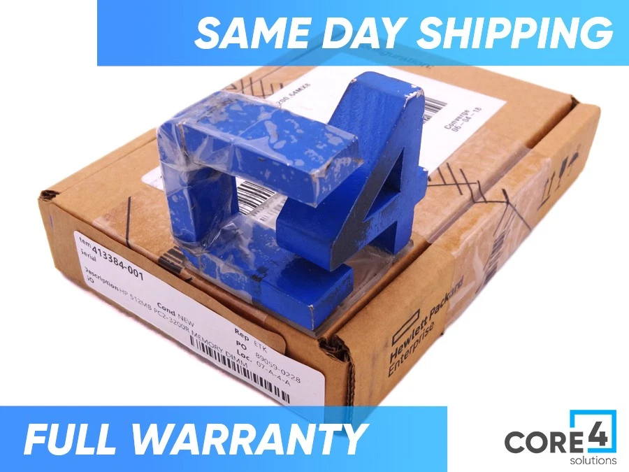 HP 413384-001 512MB PC2-3200R MEMORY *New Bulk* - 384163-B21 - Image 1 of 1