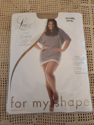 LEVANTE calze 20 Naturel 5-6 XL Extra 20 Super Maxi Comfort Plus Curvy Mujer Foto 1 de 4