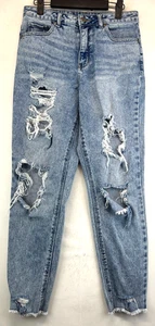 Pantalones de mezclilla para mujer sin marca - Medidas 29 x 27 - tiro alto - desgastados (4316) - Imagen 1 de 19