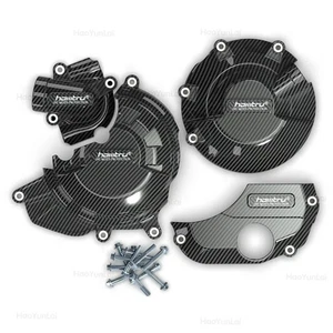 For Ducati Monster 821 2018-2021 Carbon Fiber Motorcycle Engine Protection Cover - Picture 1 of 8