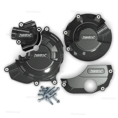 Cubierta de protección de motor de fibra de carbono para Ducati Monster 821 2018-2021 Foto 1 de 4