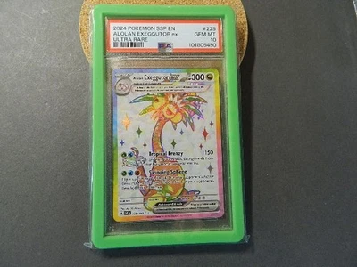 Alolan Exeggutor ex  Pokemon 225/191 Sv08: Surging Sparks Holo PSA 10 - Image 1 of 3