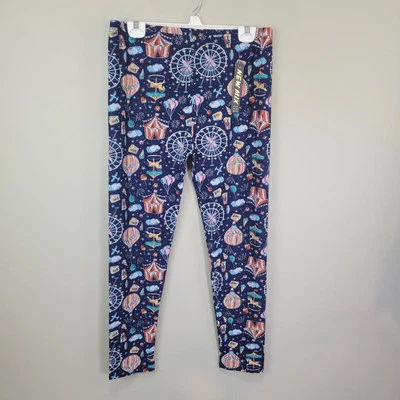 Nuevo Mix Leggings Estampado Circo Poliéster Spandex Talla Extra Grande Foto 1 de 4