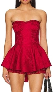 Nana Jacqueline 'Airina' Red Jacquard Dress Size Small New - Picture 1 of 11
