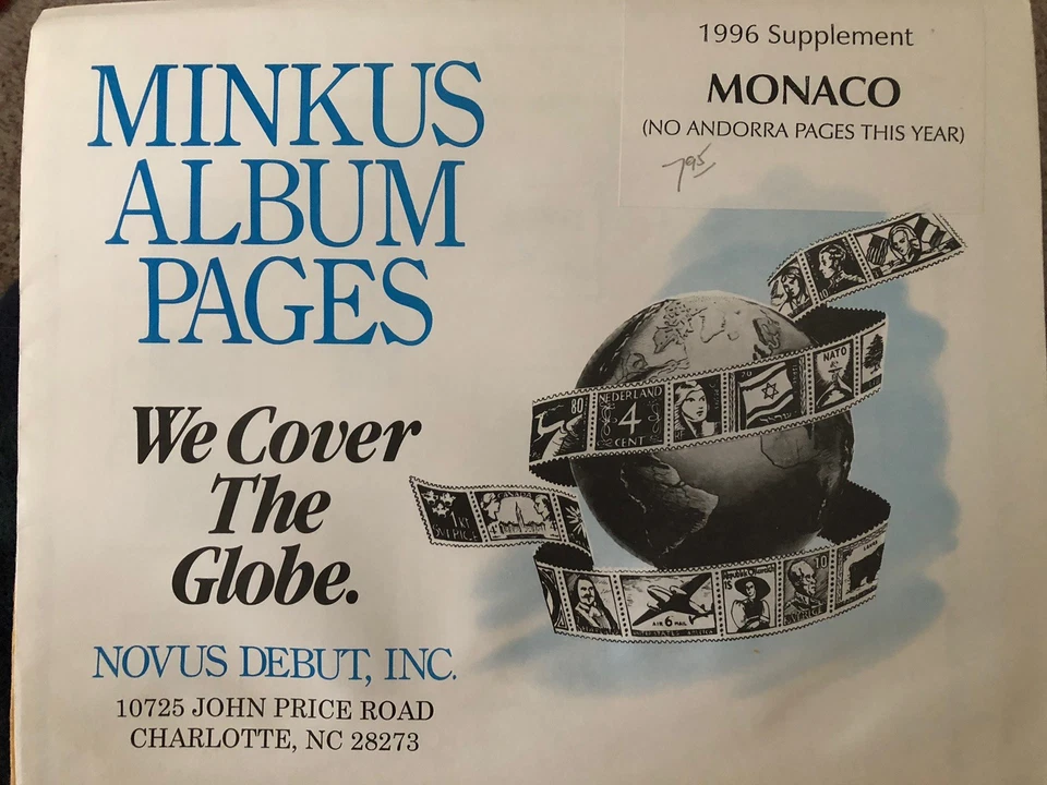 Suplemento Minkus Monaco (sin páginas de Andorra este año) 1996  Foto 1 de 1