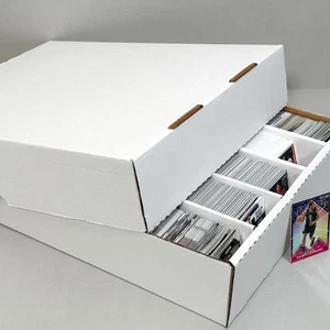 BCW 5000 caja de tarjetas coleccionables de béisbol caja de almacenamiento de tarjetas coleccionables tapa completa super monstruo - Imagen 1 de 10