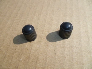 NEW BLACK VALVE CAPS X 2 PIT BIKE QUAD BIKE - Picture 1 of 1