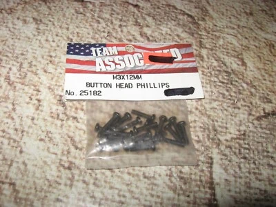 RC Associated M3 x 12 mm BHPS Phillips Screws Steel Black (20) 25182 - Image 1 of 2