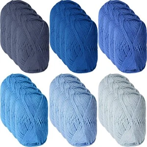 24 Skeins Soft Cotton Yarn Total 2880 Yards Assorted Colors Yarn for Crocheti... - Picture 1 of 7