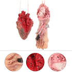 2 Pcs Halloween Organ Pendants Blood Prank Toy Simulated Human