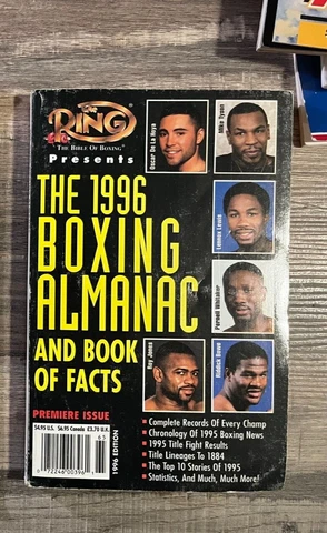 B8 - The 1996 Boxing Almanac And Book Of Facts Ring Mike Tyson Oscar De La Hoya Cover