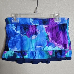Title Nine Medium Swim Skirt Bottom Vibrant Blue and Purple Women's Bikini - Picture 1 of 8