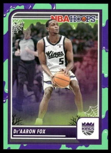 2023-24 Hoops Haunted Hoops #199 De'Aaron Fox Slime Parallel - Picture 1 of 2