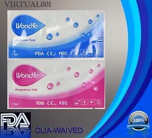 NEW WONDFO 100 ovulation and 20 pregnancy (100 LH+20 HCG) test strips - Picture 1 of 3