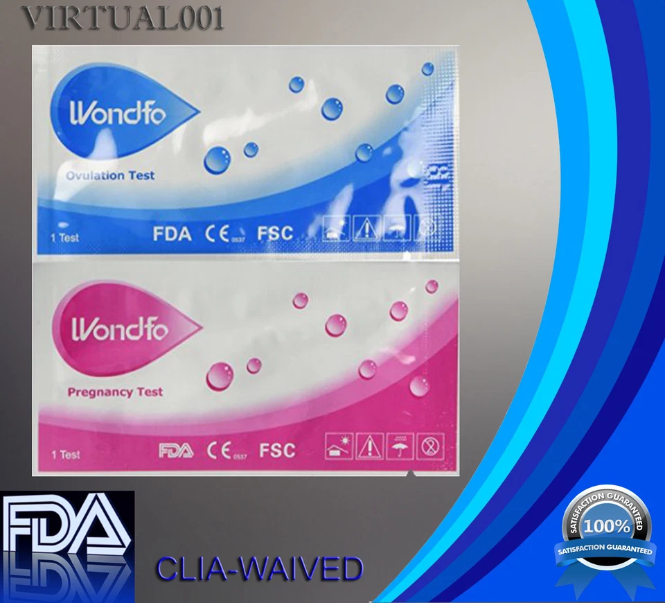 NEW WONDFO 100 ovulation and 20 pregnancy (100 LH+20 HCG) test strips  - Image 1 of 3