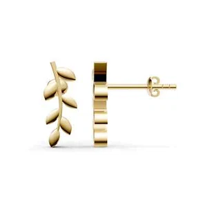 Elegante Blatt Ohrstecker – Gelb-, Weiß-, Roségold in 8K/14K/18K PARGOLD - Bild 1 von 10