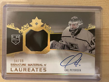 2021-22 UD Ultimate Signature Material Laureates #SML-CP Cal Petersen-LAK /99