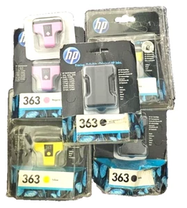 Lotto lavoro nuovi originali HP 363 x6-inchiostri nero, giallo, magenta chiaro omaggio pp - Foto 1 di 2