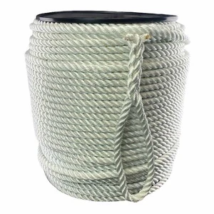 Cuerda de nailon blanca de 16 mm 3ª x cuerda de anclaje de 90 m en un carrete con ojo suave de 8 pulgadas - Imagen 1 de 6