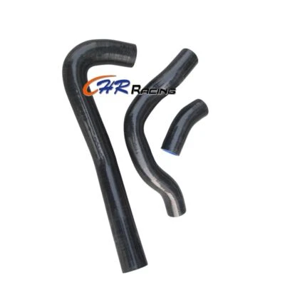 For Nissan Silvia S13 180SX CA18DET Turbo Silicone Radiator Hose 1989 - 1994 BLK - image 1 of 4