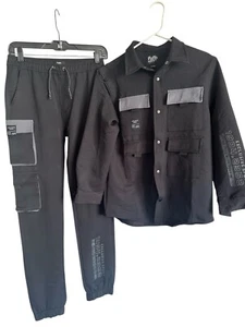 Public Supply Co Boys Youth Black, Grey , Top Size L (14-16), Pants Size XL - Picture 1 of 11