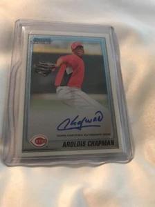 2010 Bowman Chrome Aroldis Chapman Auto! Reds Cubs Yankees Rookie RC Rare - Picture 1 of 2