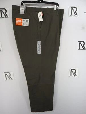 NWT Men's Dockers Khaki Green Chino Golf Pants Size 52 X 32L Big Stain Defender - Image 1 of 4