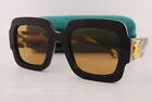 Brand New GUCCI Sunglasses GG 1547/S 004 Black-Yellow/Dark Brown For Women