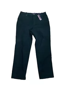 Pantalones de mezclilla para mujer Gloria Vanderbilt talla 18 Amanda negros adelgazantes cónicos - Imagen 1 de 9