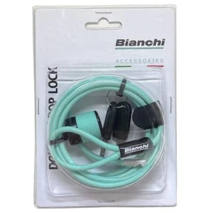 Bianchi Lucchetto Doppio Loop Celeste Accessorio Bici Bicicletta JPP0202004CK000 - Foto 1 di 4