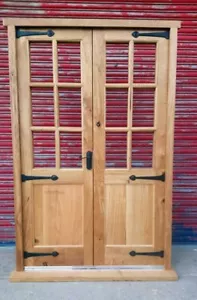 Rustic Solid Oak French Doors Georgian style! Vintage! Made to measure! Bespoke! - Picture 1 of 10