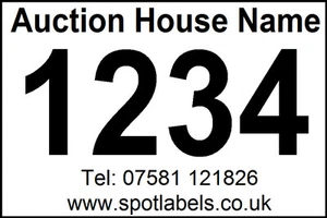 800 Personalised Auction Lot Number Sticky Easy Peel Labels, No Glue Residue - Picture 1 of 2