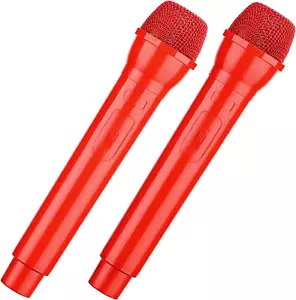 2PCS Fake Microphone Prop, Plastic Realistic Prop Microphone, Pretend Mics Simul - Picture 1 of 18