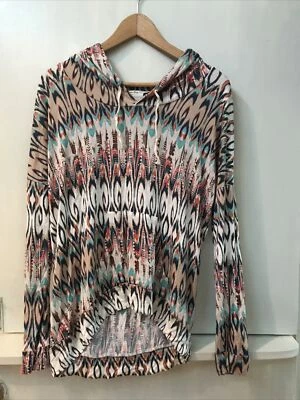 Sudadera con capucha pulóver alta baja multicolor para mujer American Rag Cie talla S pequeña Foto 1 de 3