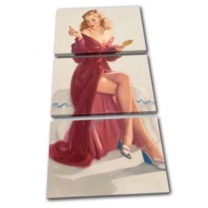 Cartel Vintage Niña Sexy Retro Pin-ups AGUDOS LONA ARTE PARED Impresión de Imagen - Imagen 1 de 1