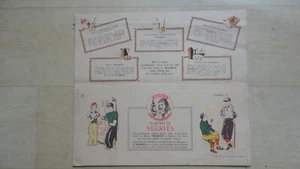 ANCIENNE POCHETTE PUBLICITAIRE EN PAPIER RHUM NEGRITA OFFERT PAR BARDINET - Picture 1 of 2