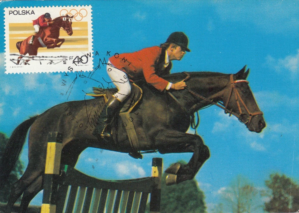 波兰 1987 年 Pudliszki 马展 Maxicard 带图片盖销和马印 — 第 1/1 张图片